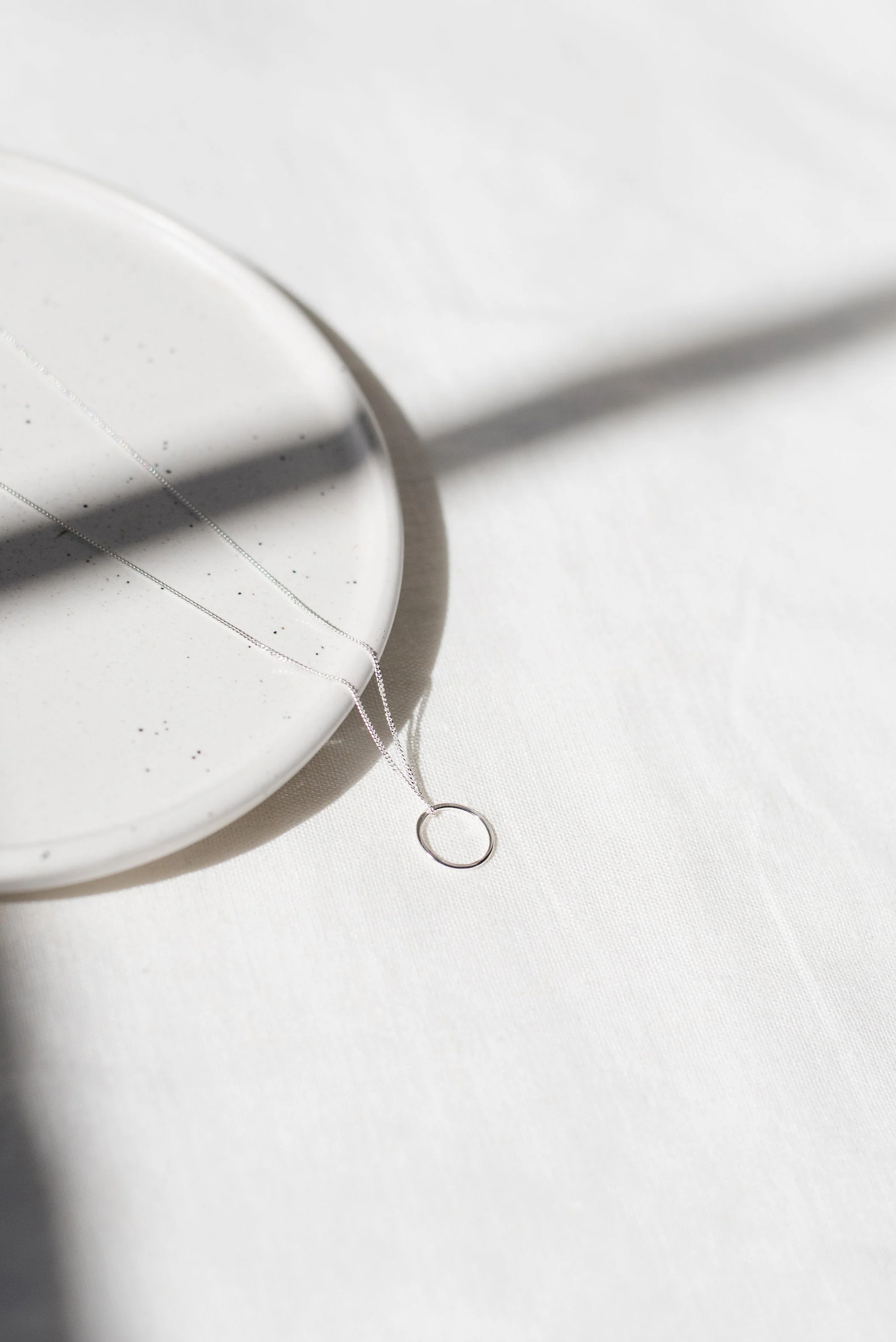 Silver Mini Circle Necklace - Image 6